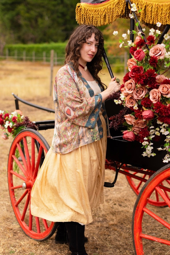 Market Of Stars - Love Revolution - Pixie Duster Crop Kimono - Sun, Horse & Florals