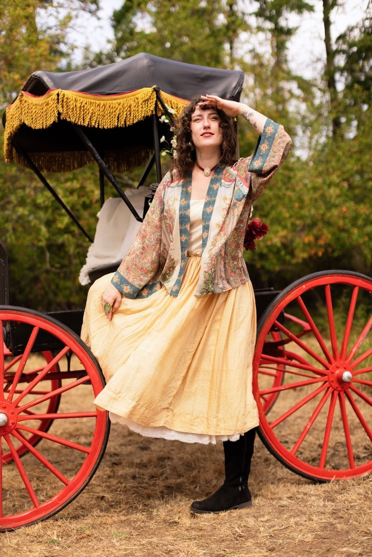 Market Of Stars - Love Revolution - Pixie Duster Crop Kimono - Sun, Horse & Florals