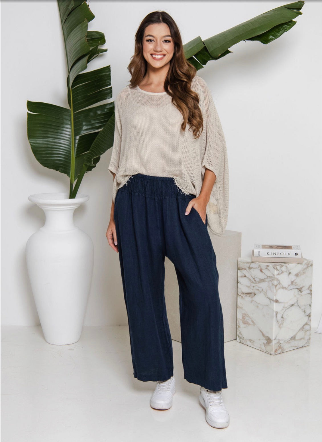 The Italian Cartel - Nati - Italian Linen Pants - Chocolate
