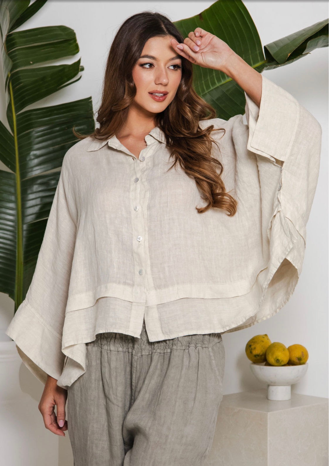 The Italian Cartel - Sanita - Loose Italian Linen Top