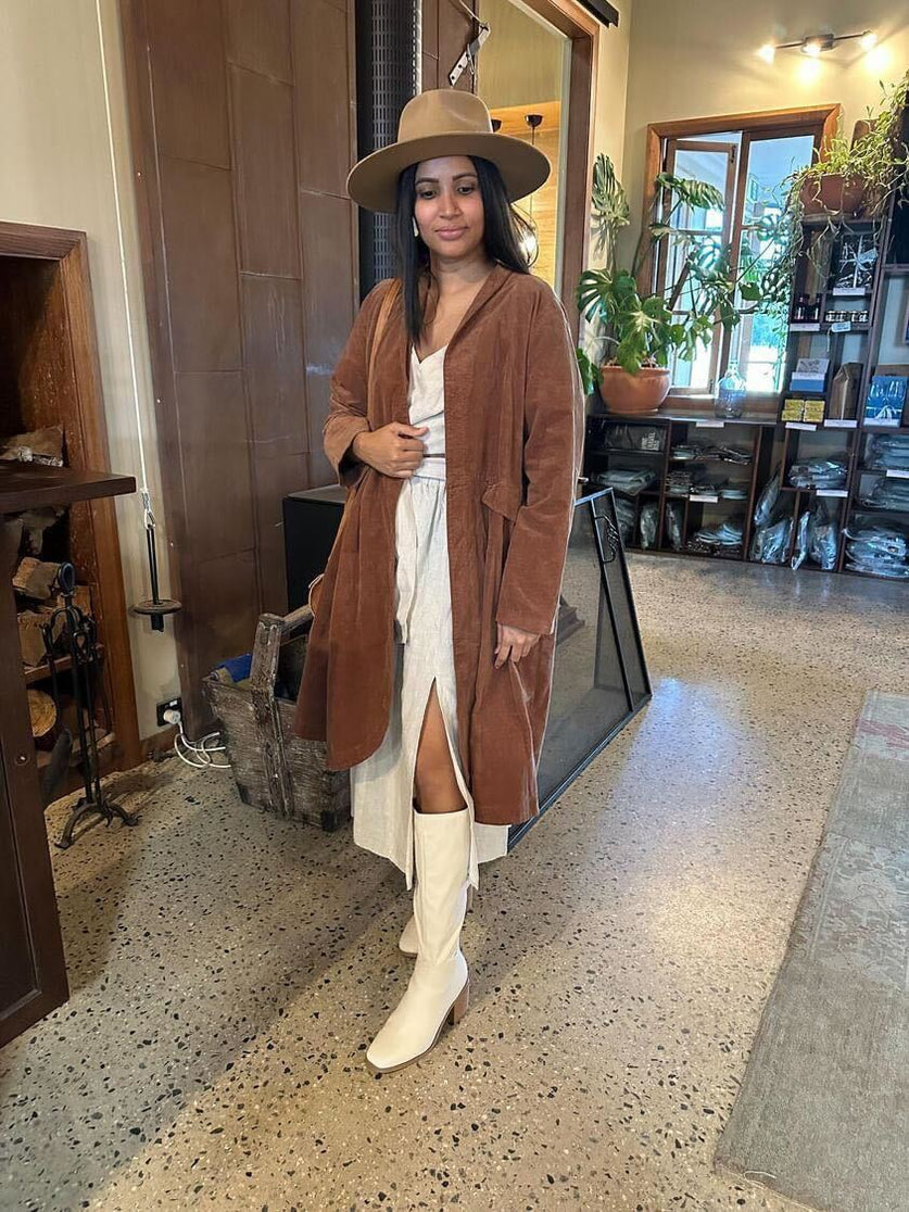 Montaigne /Frederic - Pissarro -Italian Longline Velvet Coat – Ecolena