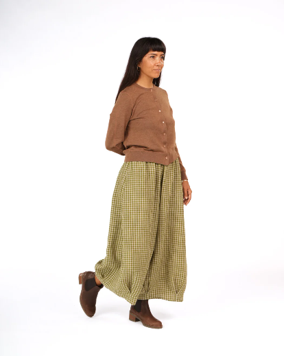 Montaigne - Eadie - Relaxed Fit Linen Pants - Gingham