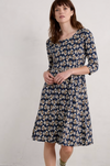 Seasalt Cornwall 3/4 ‘Enor’ Dress - Printed Seaweed Maritime