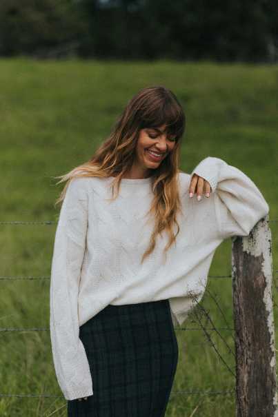 Montaigne - NZ Lambswool Oversized Cable Knit