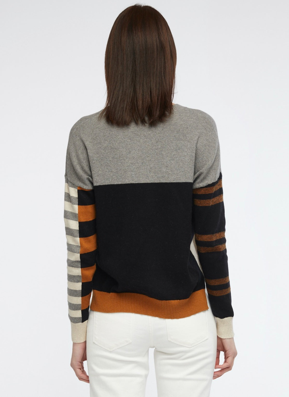 Z & P Eclectic Intarsia Jumper - Cloud - LAST - Size L