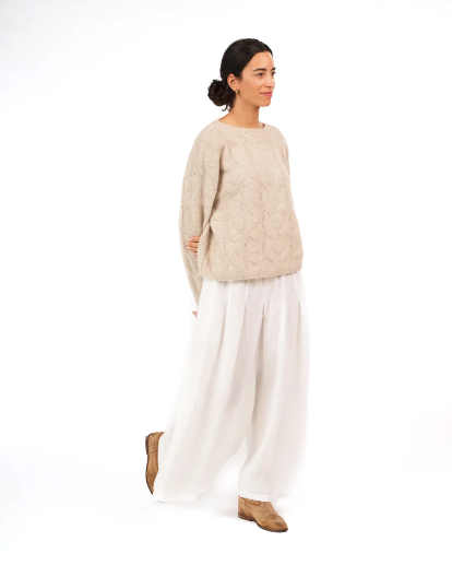 Montaigne - NZ Lambswool Oversized Cable Knit