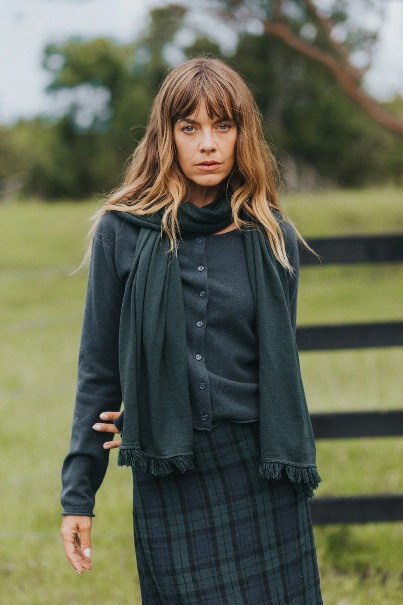 Montaigne - NZ Lambswool Cropped Cardigan