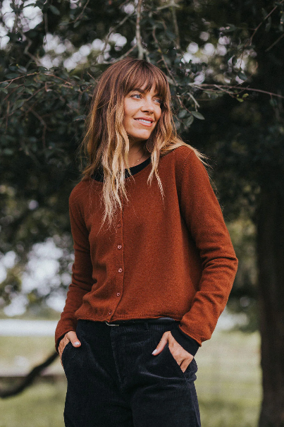 Montaigne - NZ Lambswool Cropped Cardigan