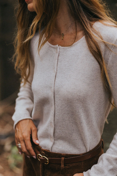 Montaigne - NZ Lambswool Cropped Cardigan