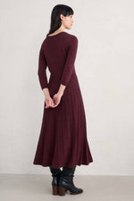 Seasalt Cornwall ‘Folk Song’ Knitted Midi Dress - Merlot