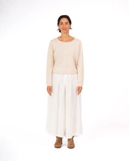 Montaigne - NZ Lambswool Cropped Cardigan