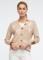 Z & P Hearts For You Cardigan - Birch