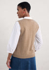 Seasalt Cornwall ‘East View’ Vest V-Neck - Dark Wheat