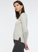 Z & P Essential Stripe Crew Neck Jumper - Marl Combo