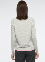 Z & P Essential Stripe Crew Neck Jumper - Marl Combo