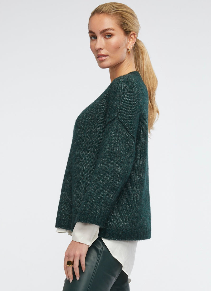 Z & P Cosy Crew Neck Jumper- Peacock