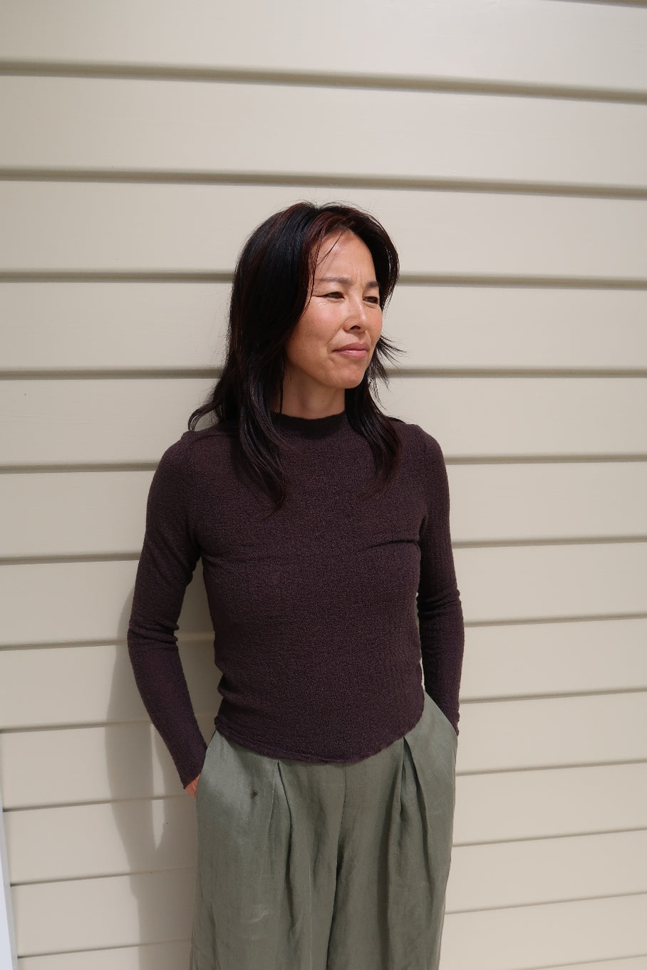 Montaigne - Essential Superfine Lambswool Mock Neck Top