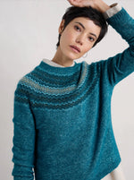 Seasalt Cornwall ‘Spruce Frost’ Jumper Mohair - Swirling Lake Mix