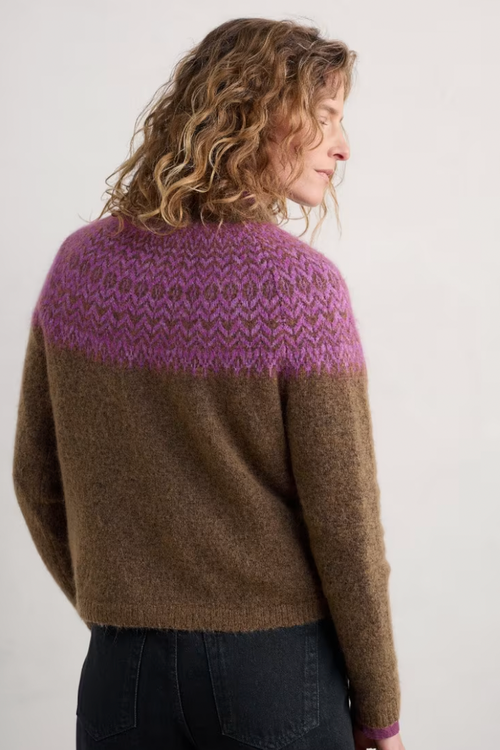 Seasalt Cornwall ‘Spruce Frost’ Jumper Mohair - Hellebore Gully Wild Orchid