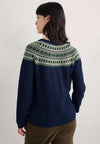 Seasalt Cornwall ‘Buck's Horn’ Jumper- Bedstone Sea Cave Navy Mix