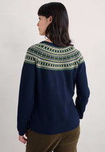 Seasalt Cornwall ‘Buck's Horn’ Jumper- Bedstone Sea Cave Navy Mix