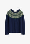 Seasalt Cornwall ‘Buck's Horn’ Jumper- Bedstone Sea Cave Navy Mix