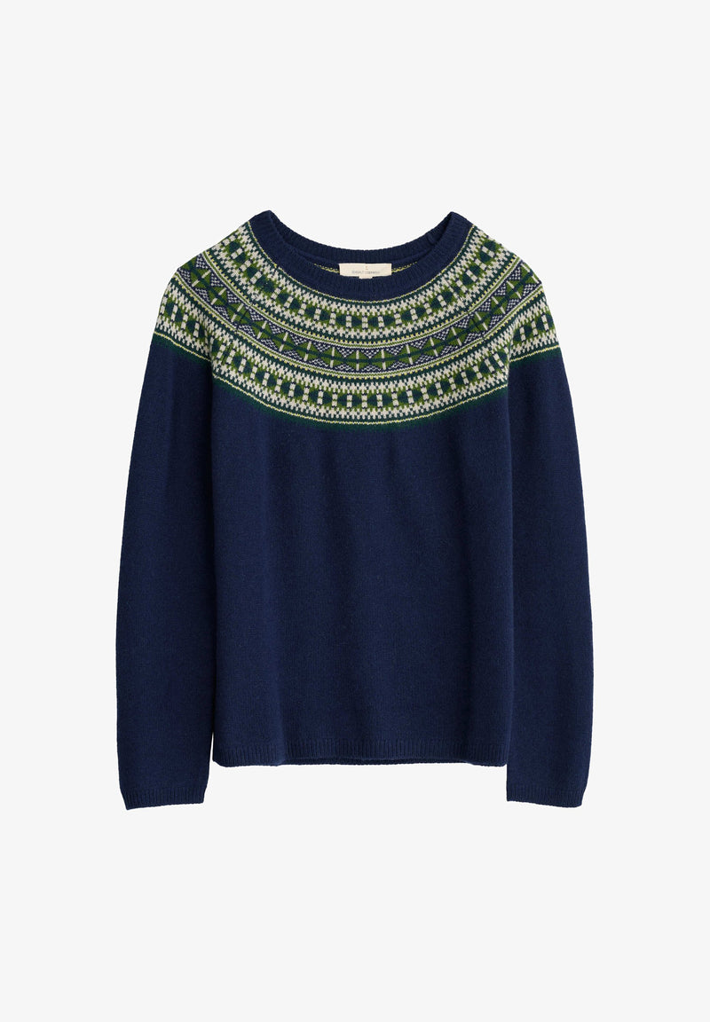 Seasalt Cornwall ‘Buck's Horn’ Jumper- Bedstone Sea Cave Navy Mix