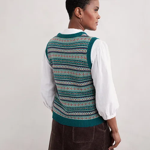 Seasalt Cornwall ‘Percella Cove’ Vest - Wheal Towan Seashore Mix