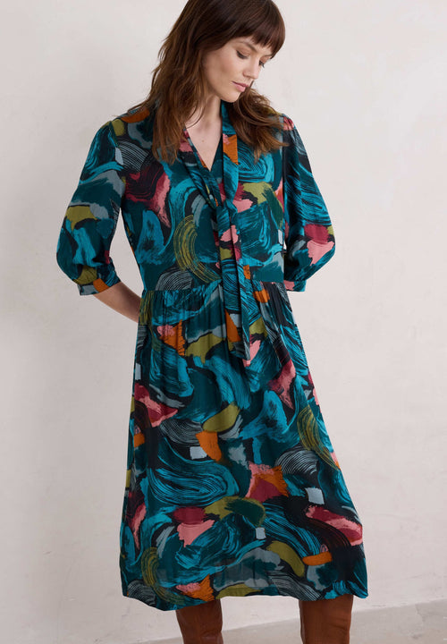 Seasalt Cornwall ‘Harbour Cove’ Dress - Lelant Abstract Mix