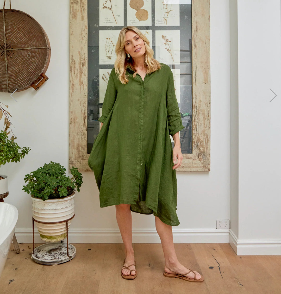 Montaigne ‘Margaux’ Long Sleeve Shirt Dress