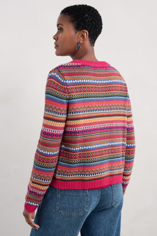 Seasalt Cornwall ‘Cove Cottage’ Cardigan - Seed Pod Oregano Multi