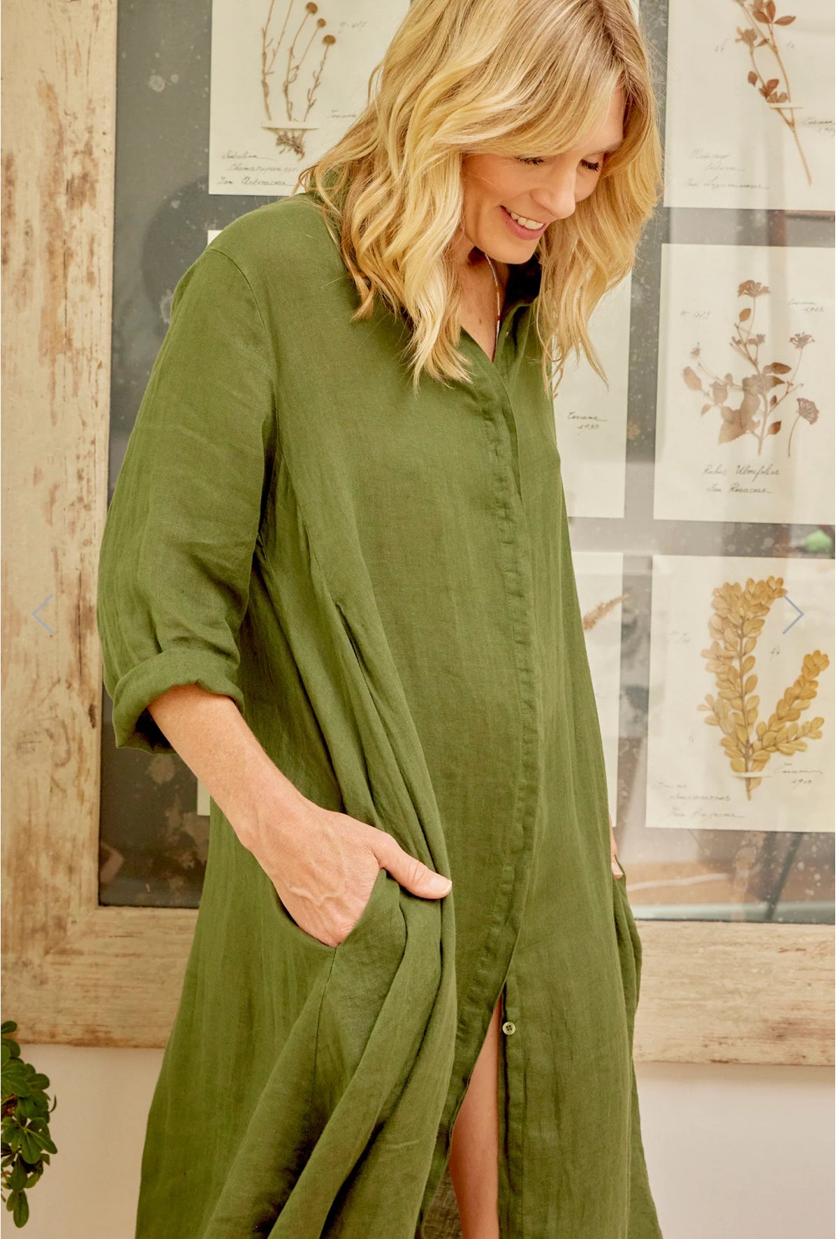 Montaigne ‘Margaux’ Long Sleeve Shirt Dress