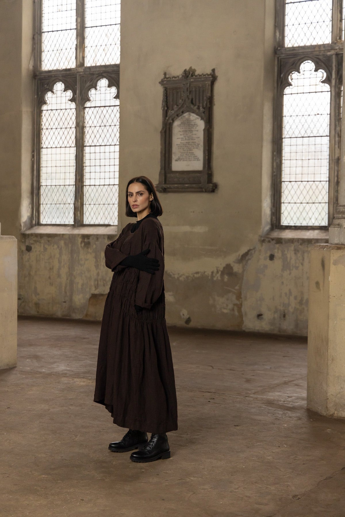 Meg By Design - Helena - Linen Dress Pick Short or Long Style - Black