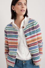 Seasalt Cornwall ‘Percella Cove’ Cardigan - Open Garden Shallows Multi