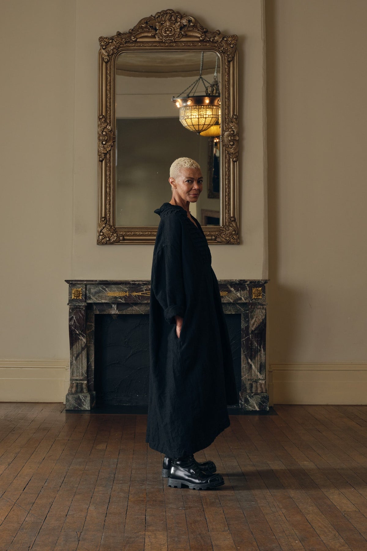 Meg By Design - Yves - Linen Tuxedo Dress - Black