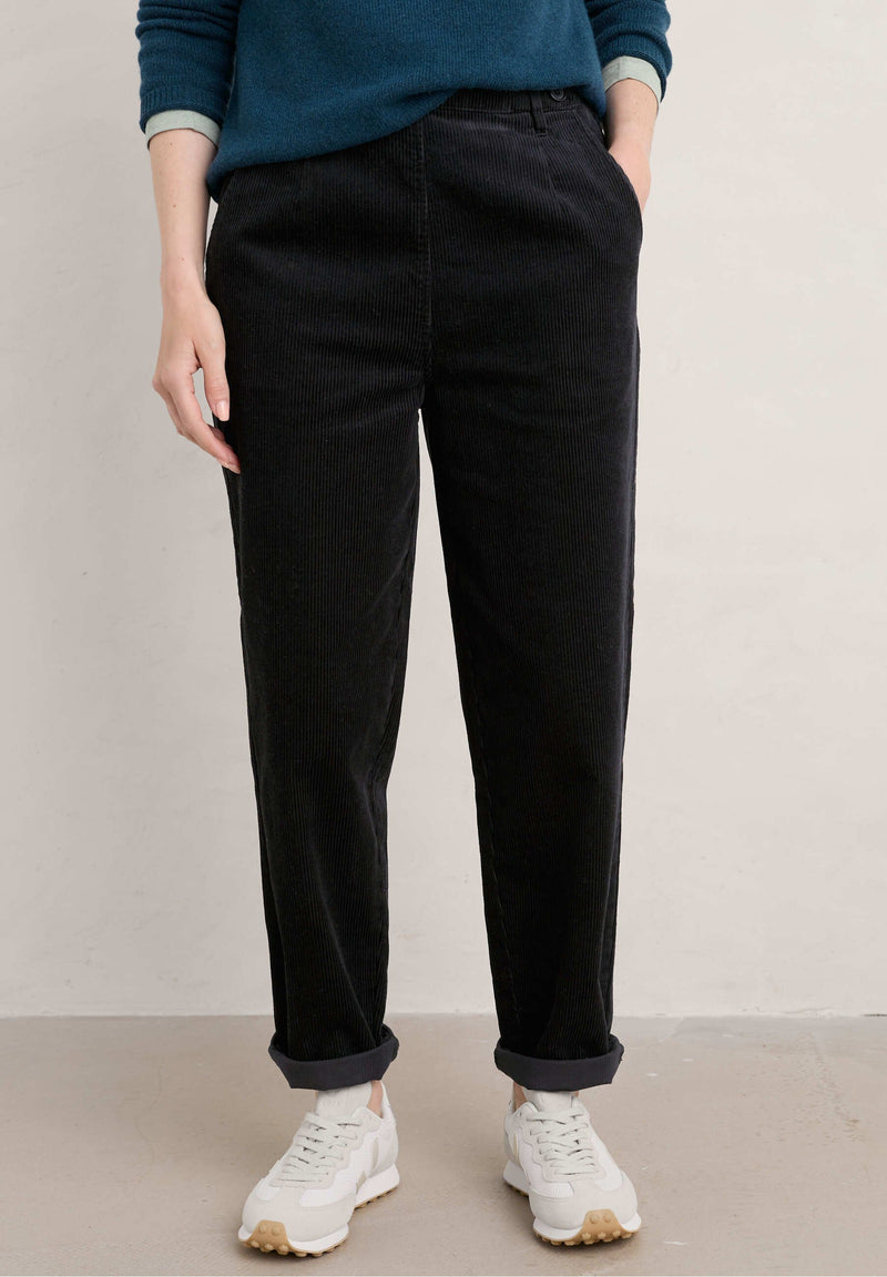 Seasalt Cornwall ‘Porfell’ Cord Trousers - Onyx