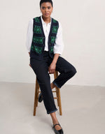 Seasalt Cornwall ‘Partridge’ Waistcoat Vest - Porcelain Maritime Hedgerow