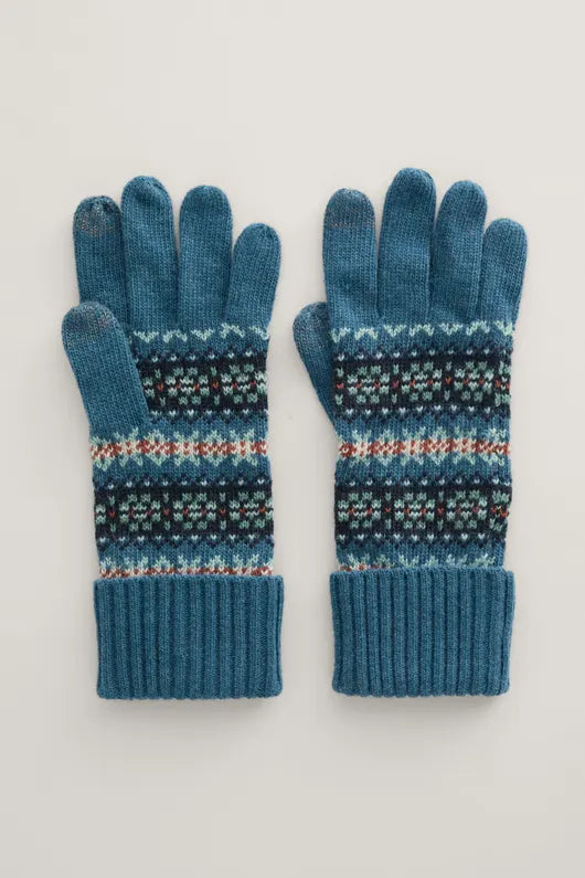 PRE-ORDER - End Of February - Seasalt Cornwall Very Clever Gloves - Blackberry Pick Light Squid