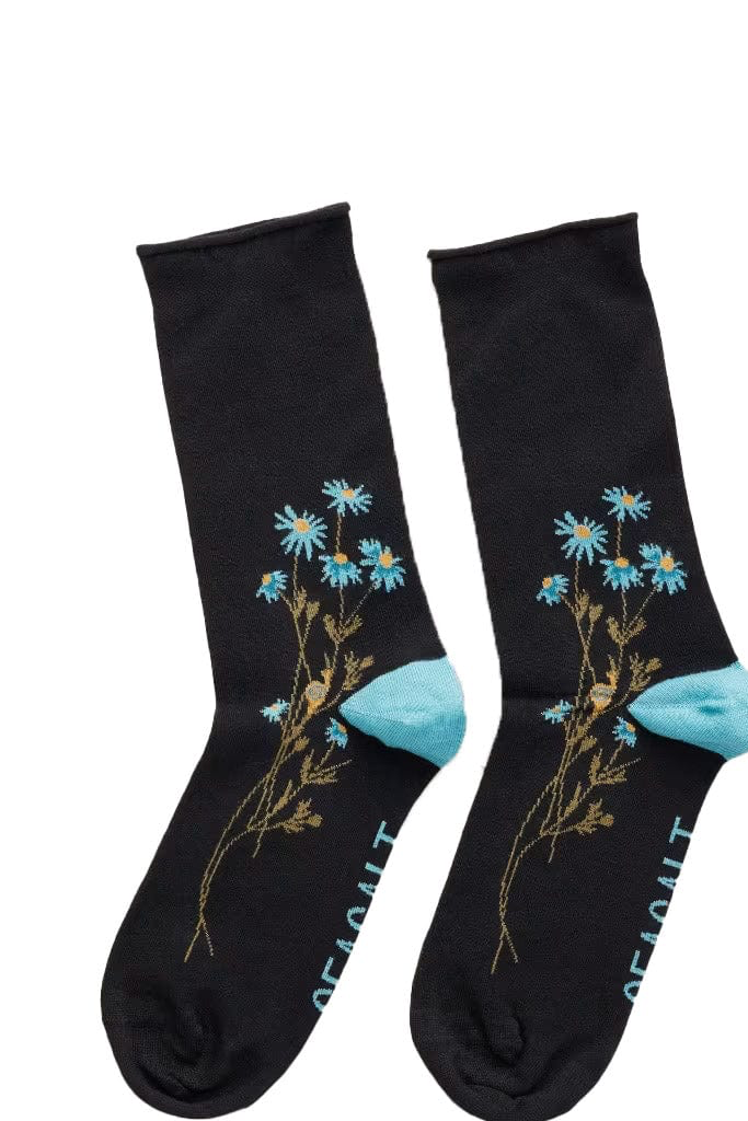 Seasalt Cornwall Women's Bamboo Arty Socks - Daisy Path Onyx