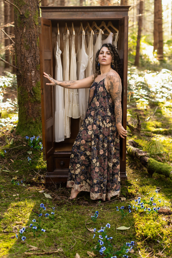 Market Of Stars - Lionheart - Bohéme Maxi Slip Dress - Botanicals & Narnia Print