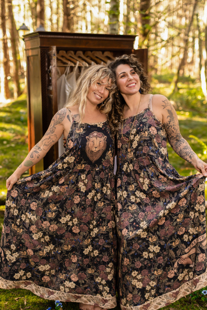 Market Of Stars - Lionheart - Bohéme Maxi Slip Dress - Botanicals & Narnia Print