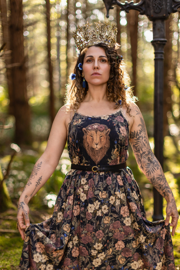 Market Of Stars - Lionheart - Bohéme Maxi Slip Dress - Botanicals & Narnia Print