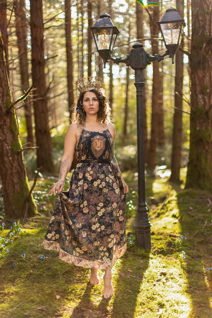Market Of Stars - Lionheart - Bohéme Maxi Slip Dress - Botanicals & Narnia Print