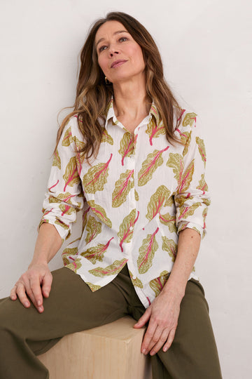 Seasalt Cornwall ‘Larissa’ Shirt - Chard Leaves Chalk