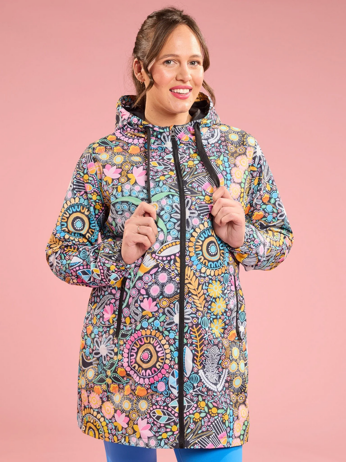 Mama Movement - Coastal Wildflowers Longline Raincoat