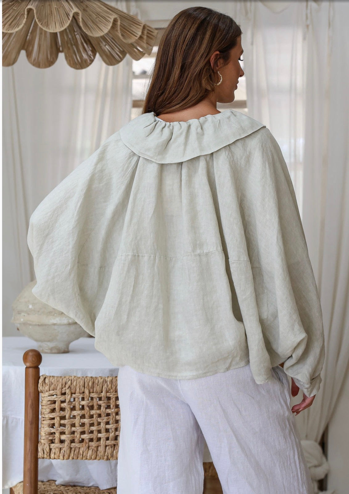 Free Angel - Gala - Italian Linen Jacket - Chocolate