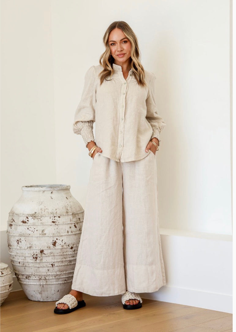 Free Angel - Brava - Long Sleeve Linen Top