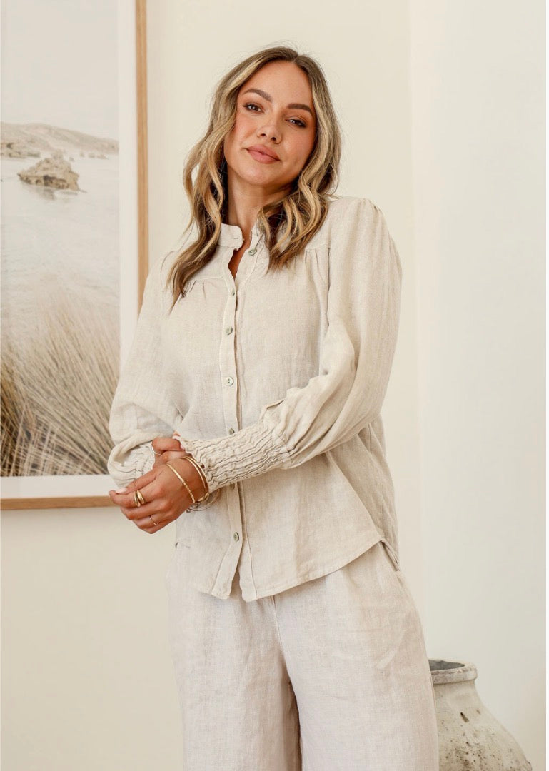 Free Angel - Brava - Long Sleeve Linen Top