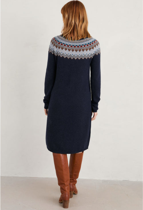 Seasalt Cornwall ‘Centrepiece’ Knitted Dress - Andrena Maritime Mix