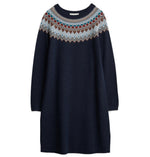 PRE-ORDER - End Of February - Seasalt Cornwall ‘Centrepiece’ Knitted Dress - Andrena Maritime Mix